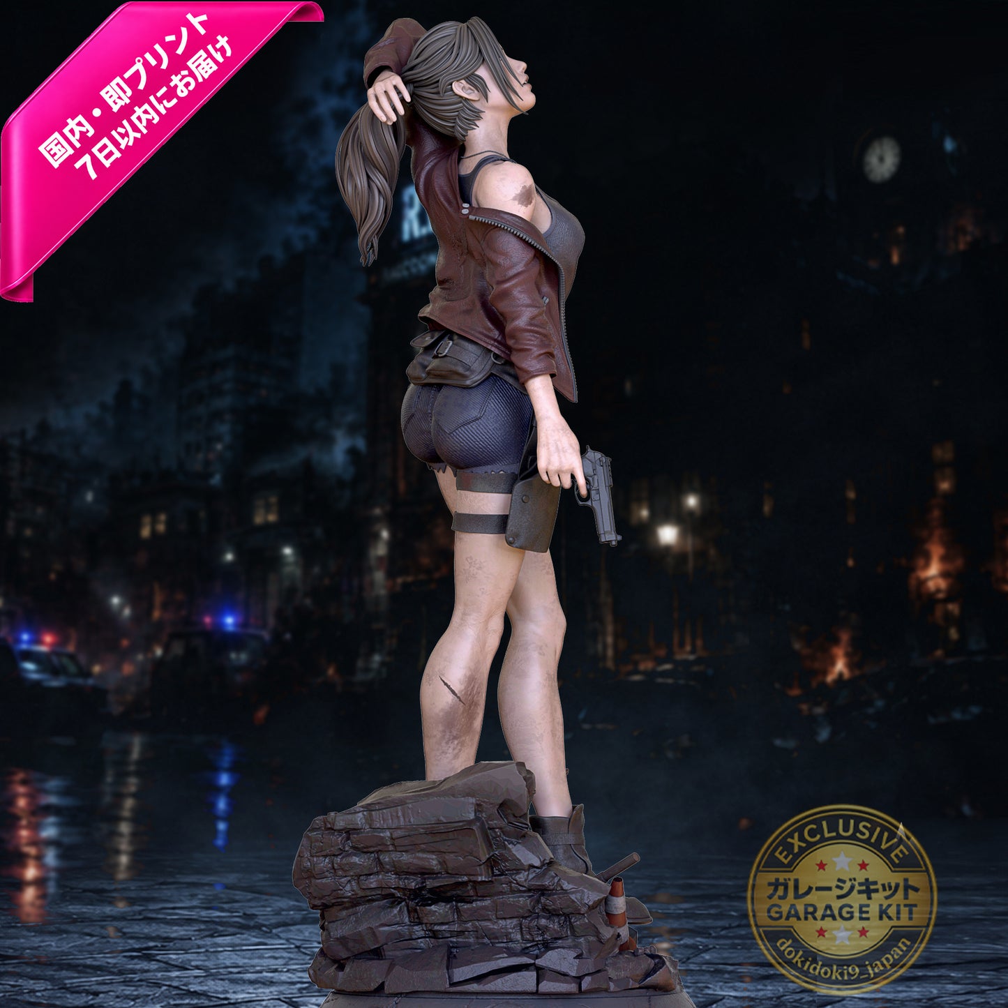Claire Resin Garage Kit – Resident Evil – 1/6 Scale | Unpainted 3D Printed Resin Model
