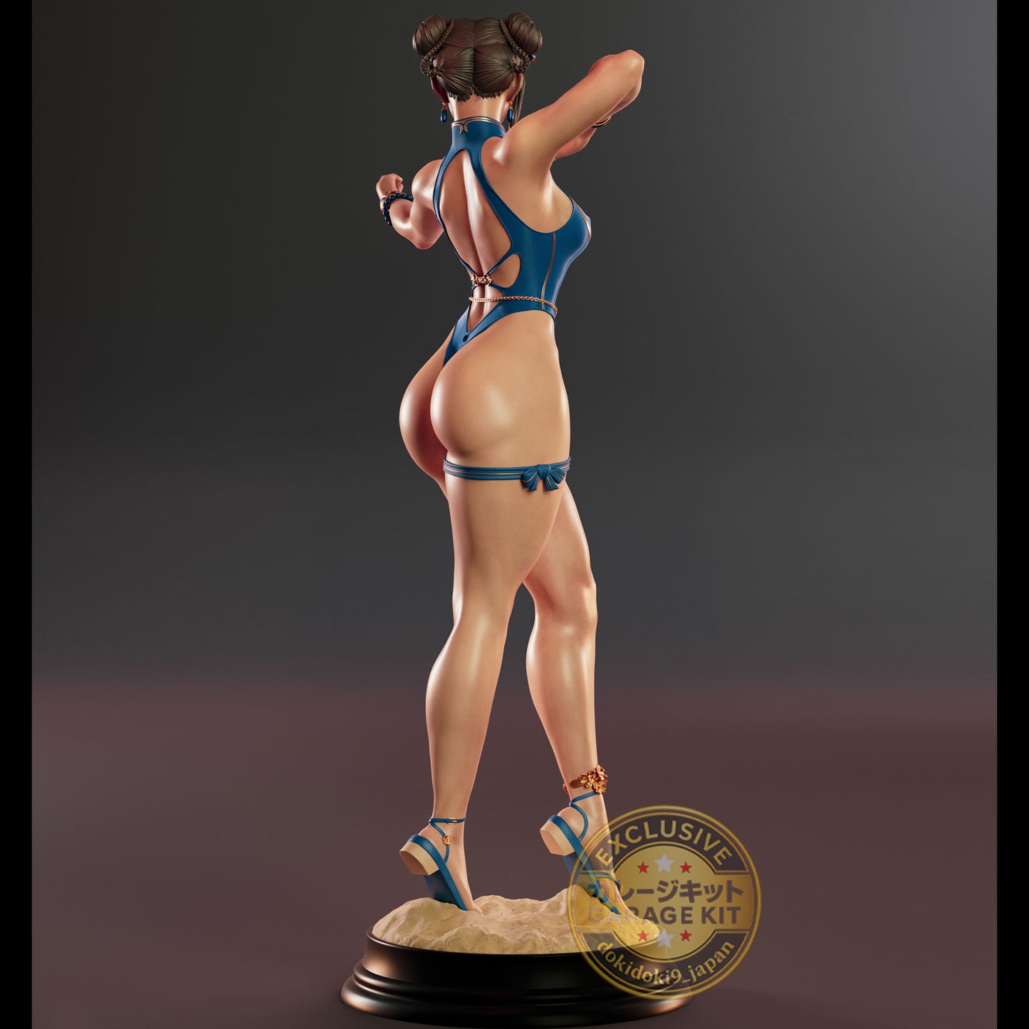 hun Li Resin Garage Kit – Street Fighter – 1/8 Scale | Unpainted 3D Printed Resin Model