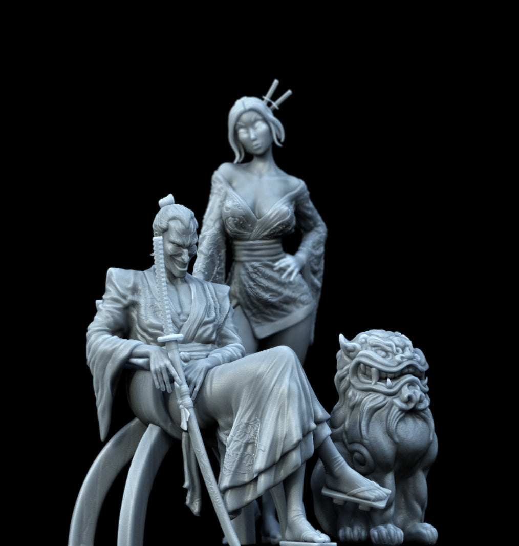 Joker and Punchline Special Edition - STL 3D Print Files - 3D Printed Garage Kit ガレージキット Resin Model Scale Figure フィギュア