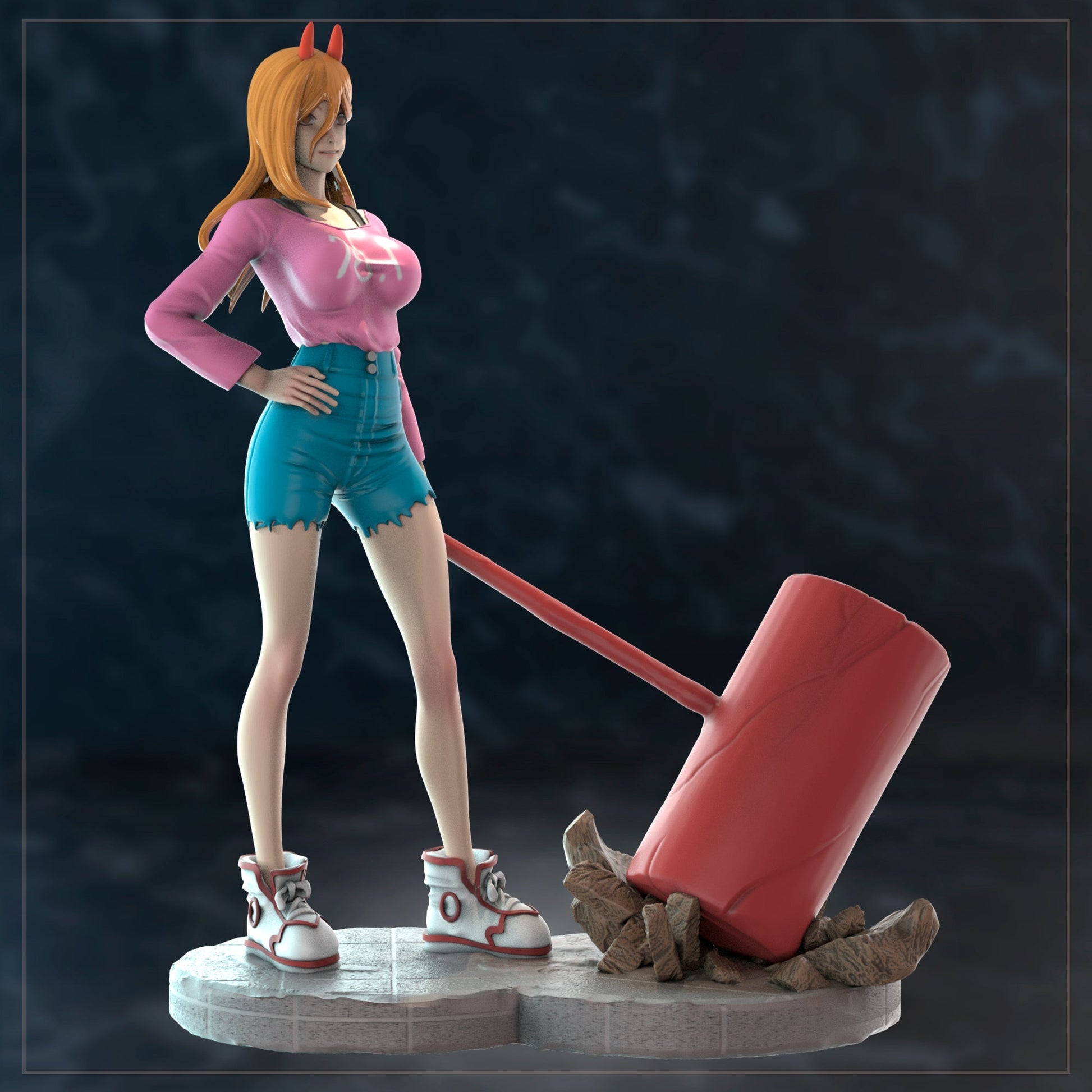 1297 Power Special Edition - Chainsaw Man - STL 3D Print Files - 3D Printed Garage Kit ガレージキット Resin Model Scale Figure フィギュア