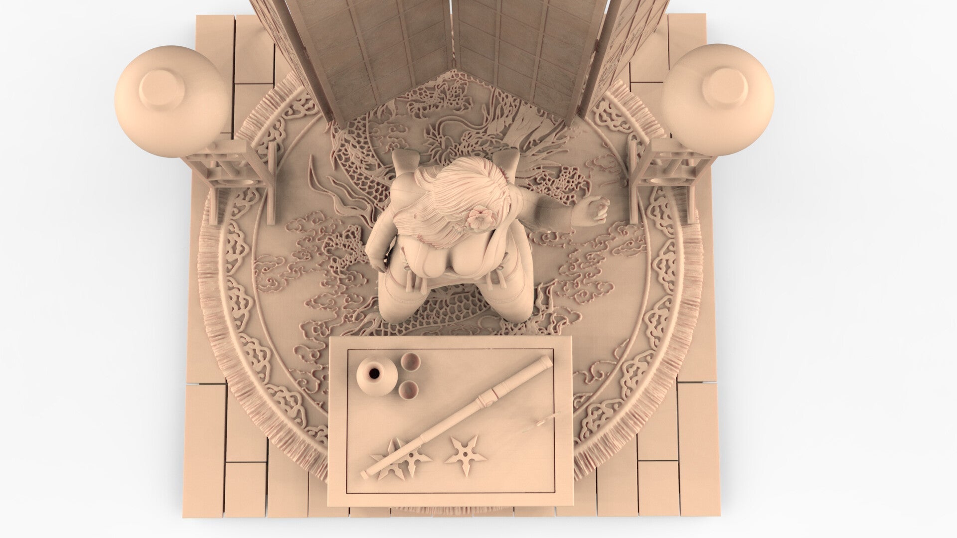 Tifa Special Edition - Final Fantasy 7 Kimono version - STL 3D Print Files - 3D Printed Garage Kit ガレージキット Resin Model Scale Figure フィギュア