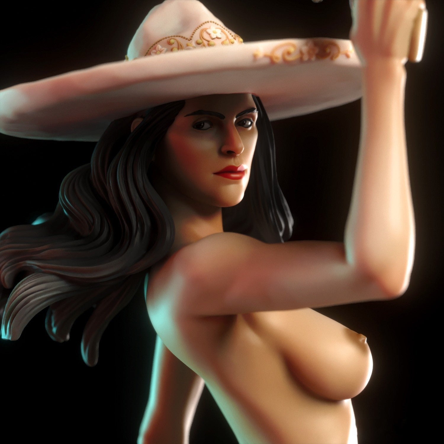 Daniela Special Edition - Mexican Gunslinger - STL 3D Print Files - 3D Printed Garage Kit ガレージキット Resin Model Scale Figure フィギュア