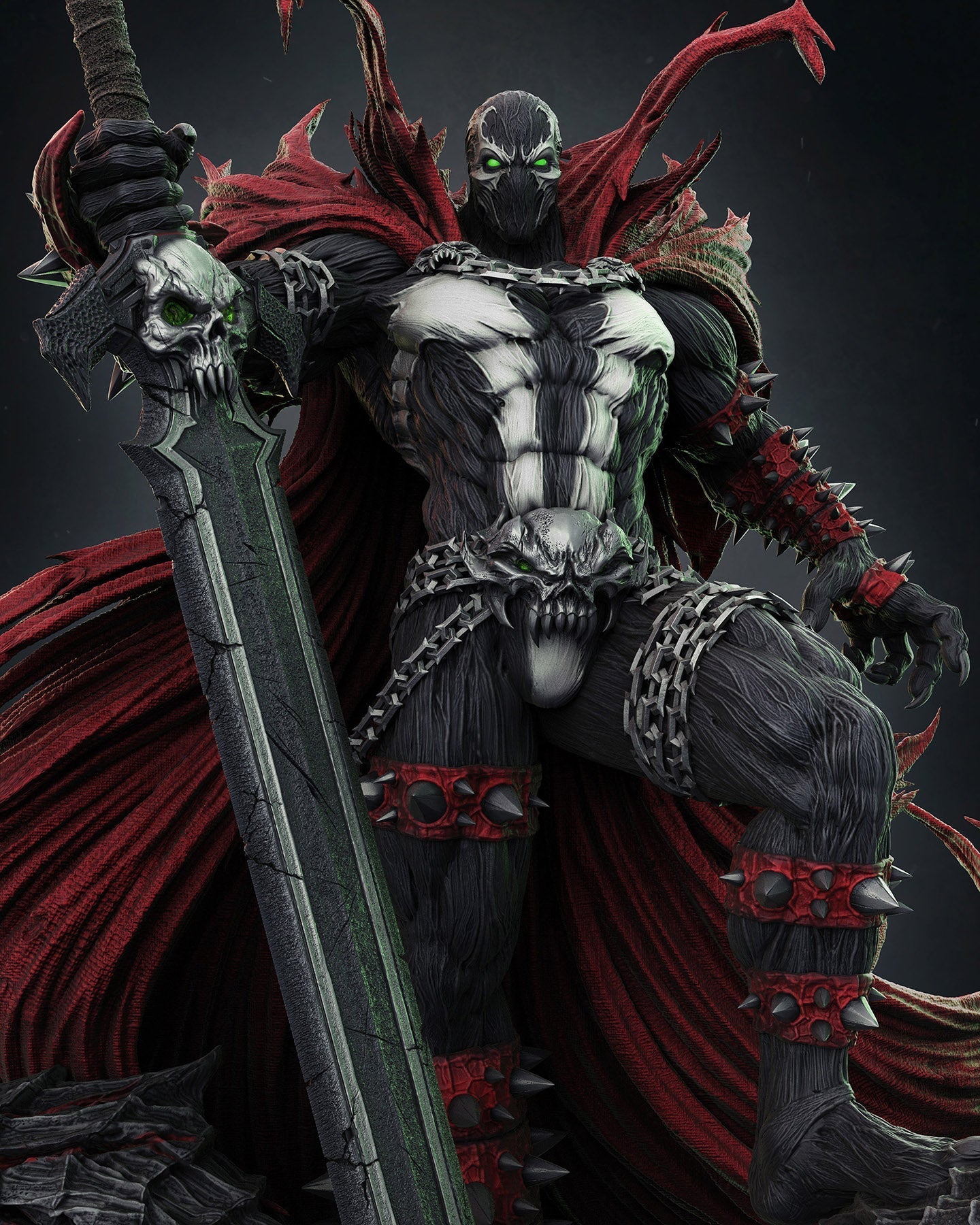 1359 Spawn - Al Simmons - STL 3D Print Files - 3D Printed Garage Kit ガレージキット Resin Model Scale Figure フィギュア