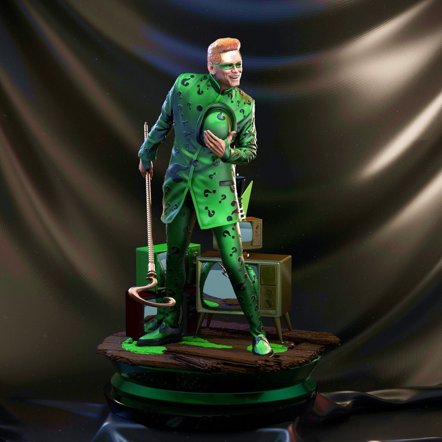 Riddler - Jim Carrey - Batman - STL 3D Print Files - 3D Printed Garage Kit ガレージキット Resin Model Scale Figure フィギュア