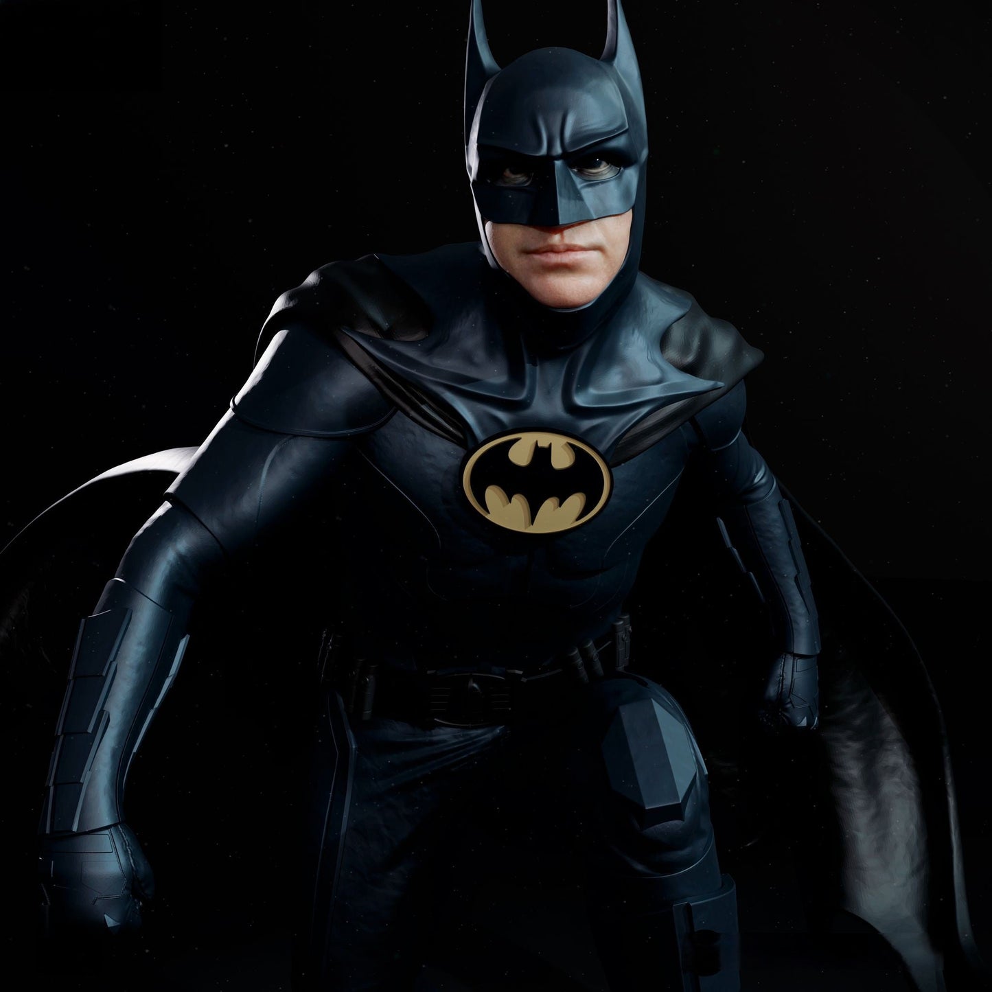 1445 Batman - Michael Keaton - STL 3D Print Files - 3D Printed Garage Kit ガレージキット Resin Model Scale Figure フィギュア