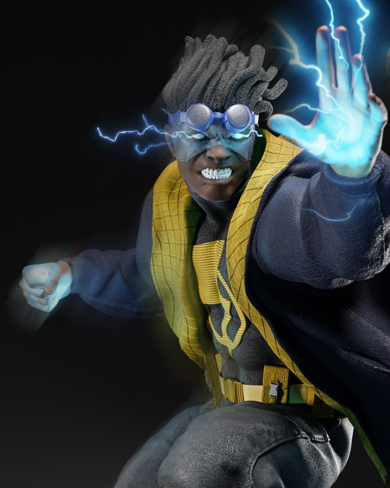 Static Shock - DC Comics 1/8 Scale - 3D Printed Garage Kit ガレージキット Resin Model Scale Figure フィギュア