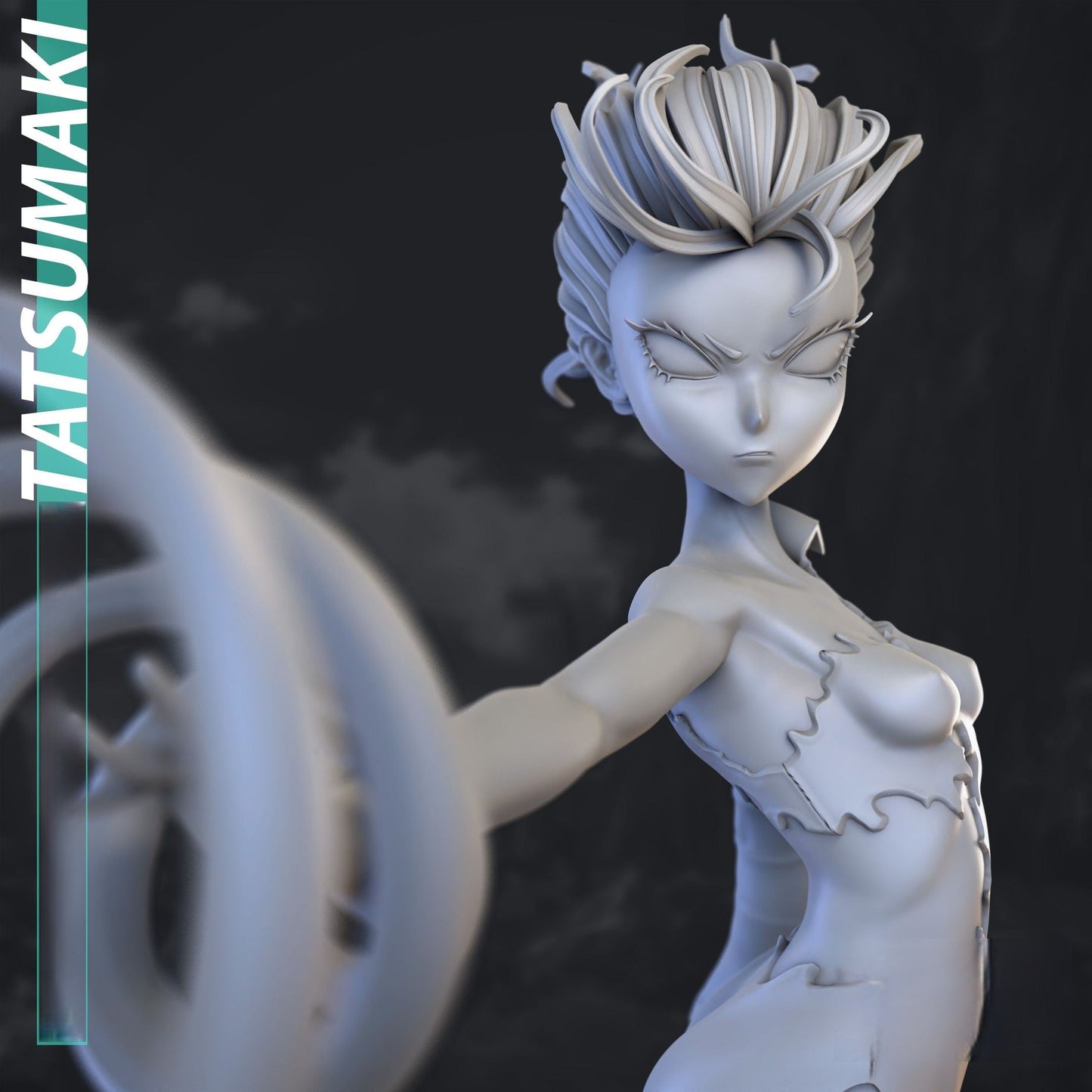 Tatsumaki Special Edition - One Punch Man - STL 3D Print Files - 3D Printed Garage Kit ガレージキット Resin Model Scale Figure フィギュア