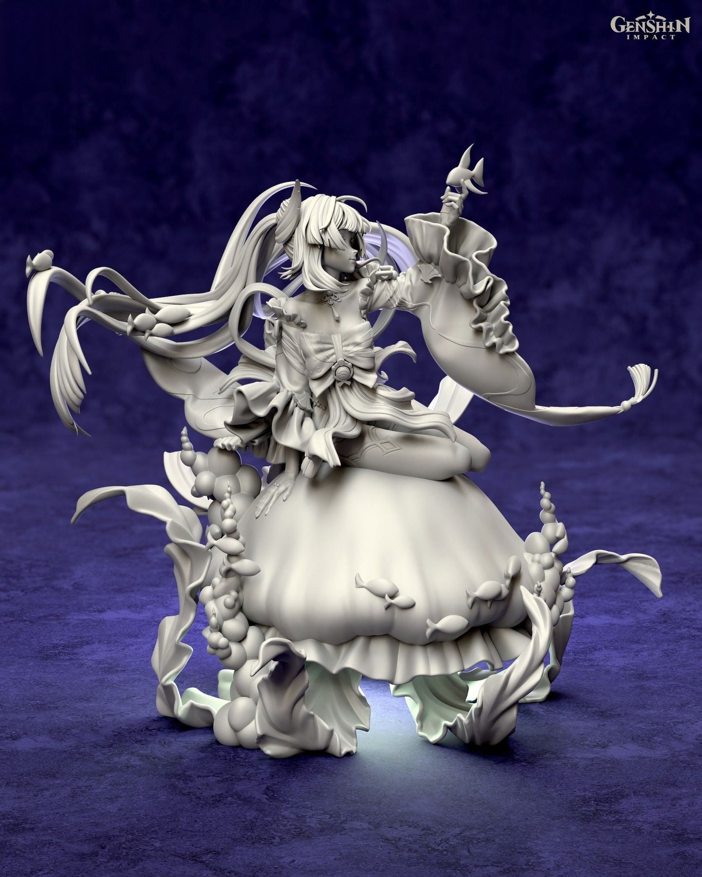 1323 Sangonomiya Kokomi - Genshin Impact - STL 3D Print Files - 3D Printed Garage Kit ガレージキット Resin Model Scale Figure フィギュア