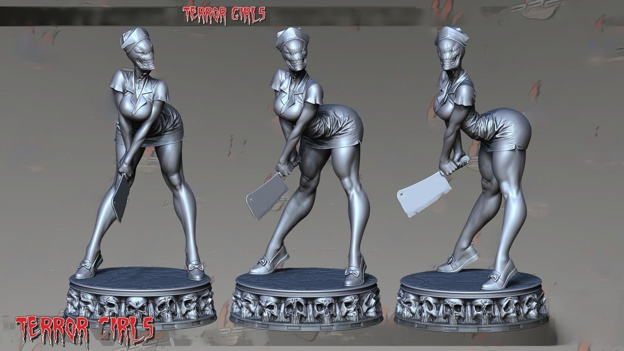 Silent Hill Nurse - STL 3D Print Files - 3D Printed Garage Kit ガレージキット Resin Model Scale Figure フィギュア