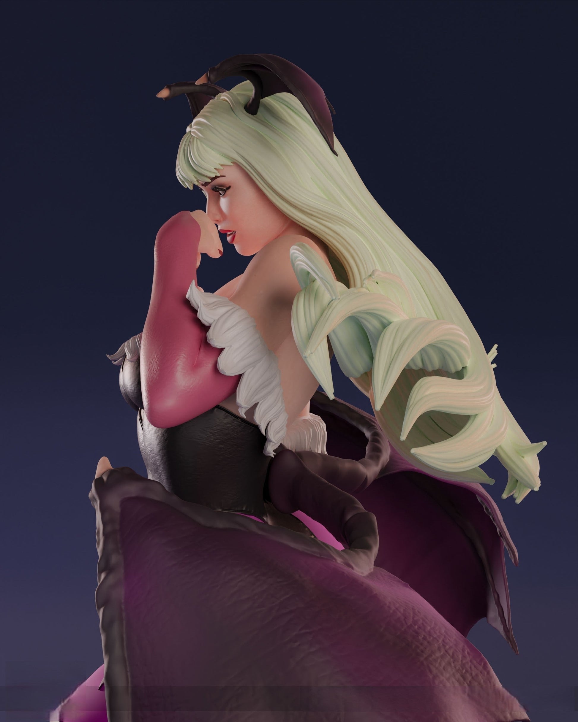 1492 Morrigan Special Edition - Darkstalkers - STL 3D Print Files - 3D Printed Garage Kit ガレージキット Resin Model Scale Figure フィギュア