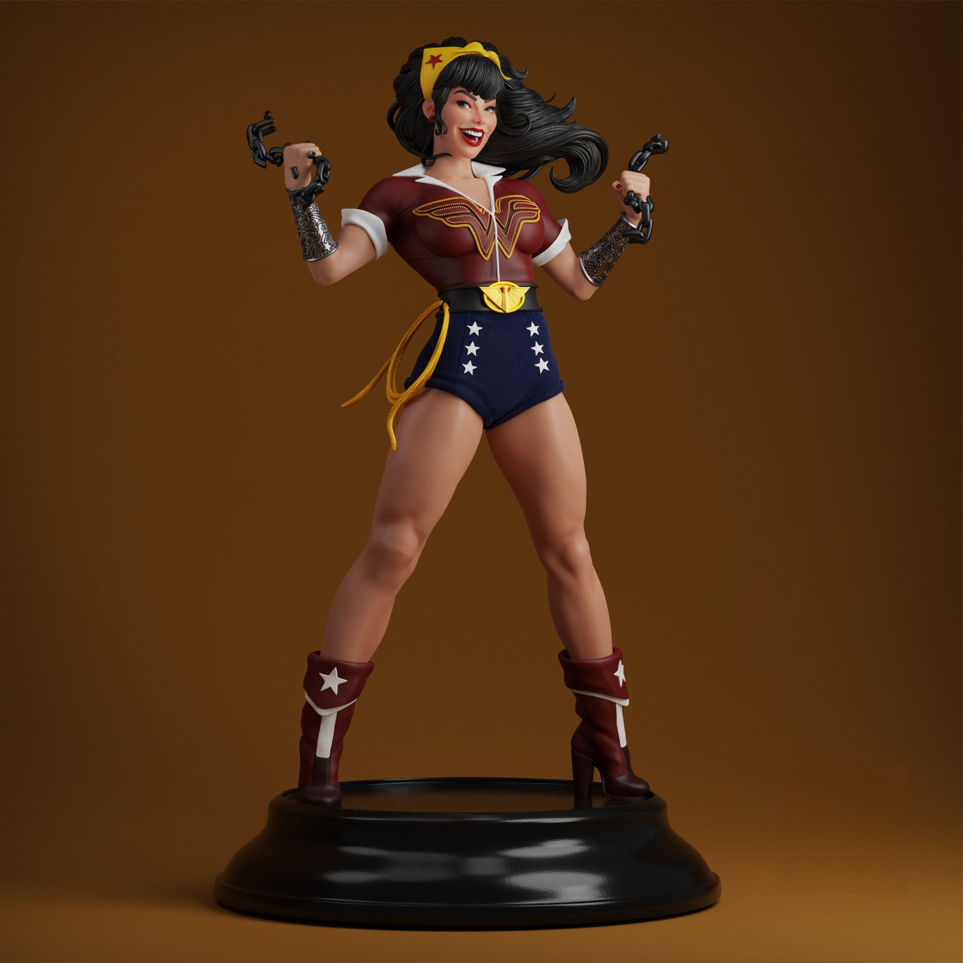 1339 Wonder Woman - DC Bombshells‎ - Diana of Themyscira - STL 3D Print Files - 3D Printed Garage Kit ガレージキット Resin Model Scale Figure フィギュア