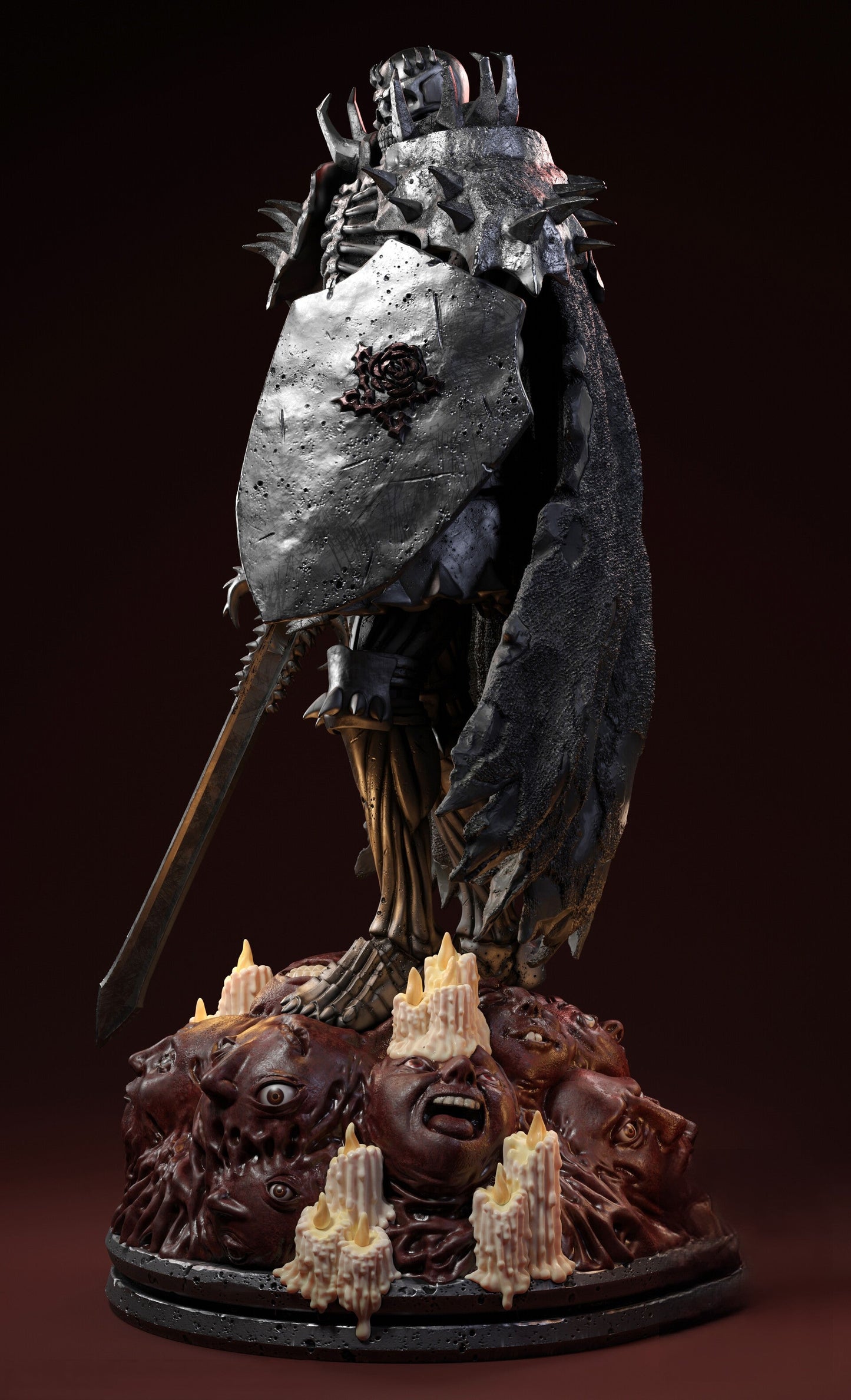 Skull Knight - Berserk 1/8 Scale - 3D Printed Garage Kit ガレージキット Resin Model Scale Figure フィギュア