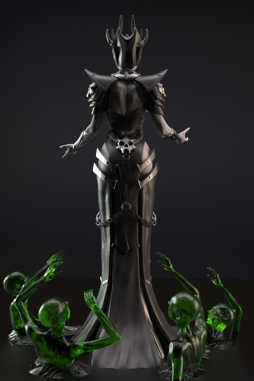 Neycrom Special Edition - The Priestess of Death - STL 3D Print Files - 3D Printed Garage Kit ガレージキット Resin Model Scale Figure フィギュア
