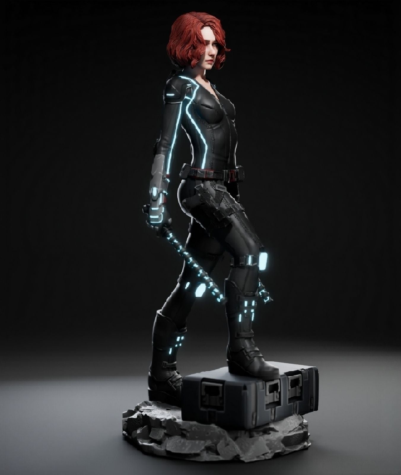 1293 Black Widow - MARVEL COMICS - STL 3D Print Files - 3D Printed Garage Kit ガレージキット Resin Model Scale Figure フィギュア