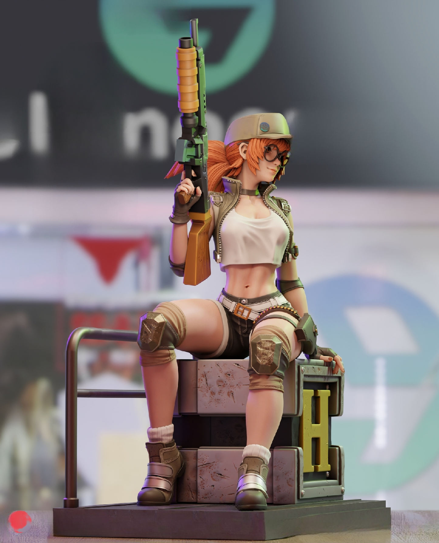 Fio Special Edition - Metal Slug - STL 3D Print Files - 3D Printed Garage Kit ガレージキット Resin Model Scale Figure フィギュア