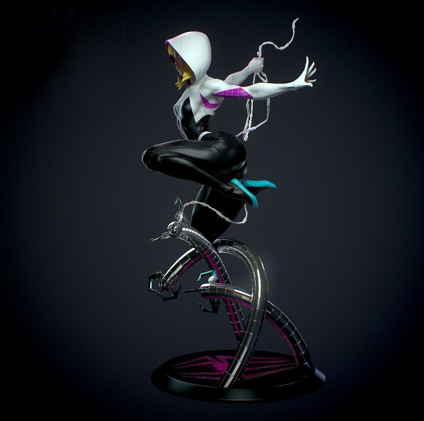 1427 Spider Gwen Special Edition - STL 3D Print Files - 3D Printed Garage Kit ガレージキット Resin Model Scale Figure フィギュア