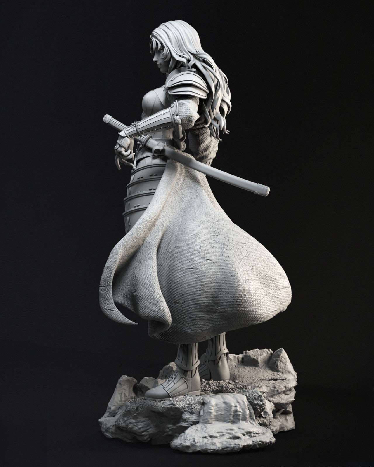 Samurai Wonder Woman 1/8 Scale - 3D Printed Garage Kit ガレージキット Resin Model Scale Figure フィギュア
