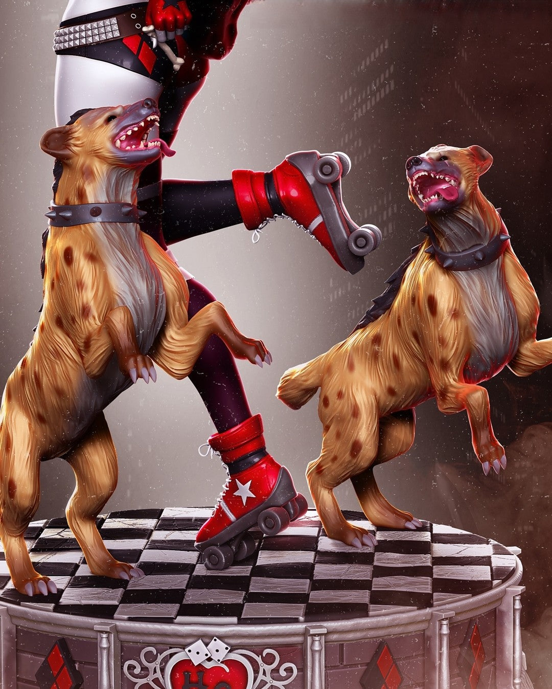 1571 Harley Quinn with Dud and Lou - STL 3D Print Files - 3D Printed Garage Kit ガレージキット Resin Model Scale Figure フィギュア