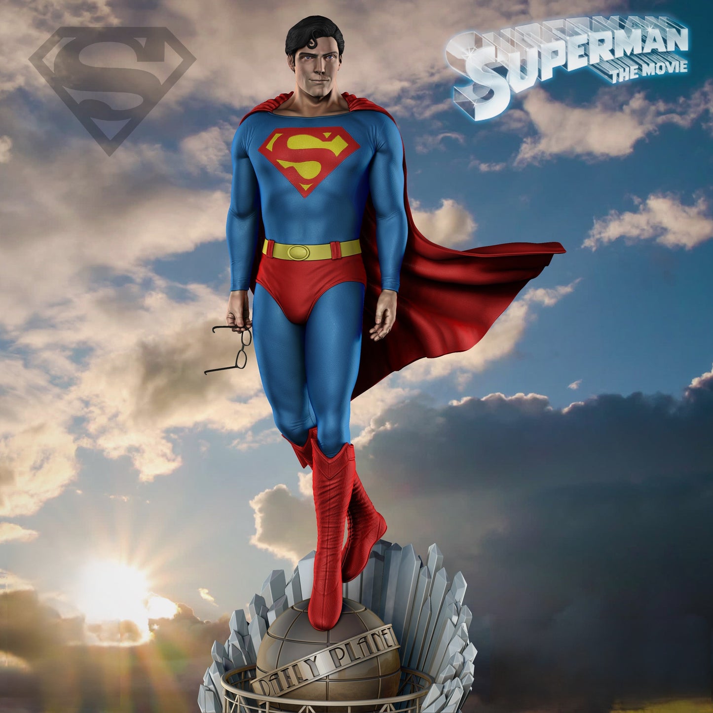 Superman - Christopher Reeve - STL 3D Print Files - 3D Printed Garage Kit ガレージキット Resin Model Scale Figure フィギュア