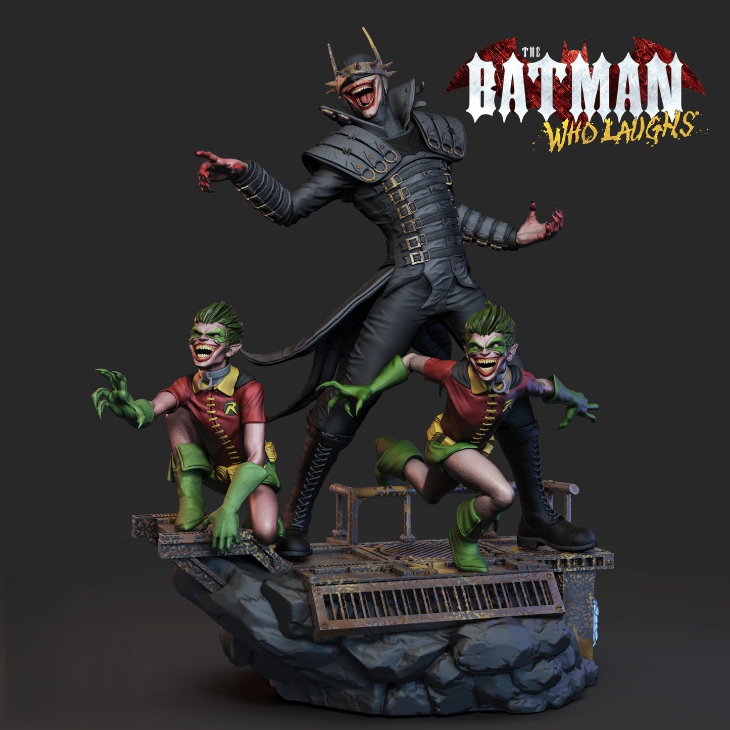 1385 Batman Who Laughs - Bruce Wayne - STL 3D Print Files - 3D Printed Garage Kit ガレージキット Resin Model Scale Figure フィギュア