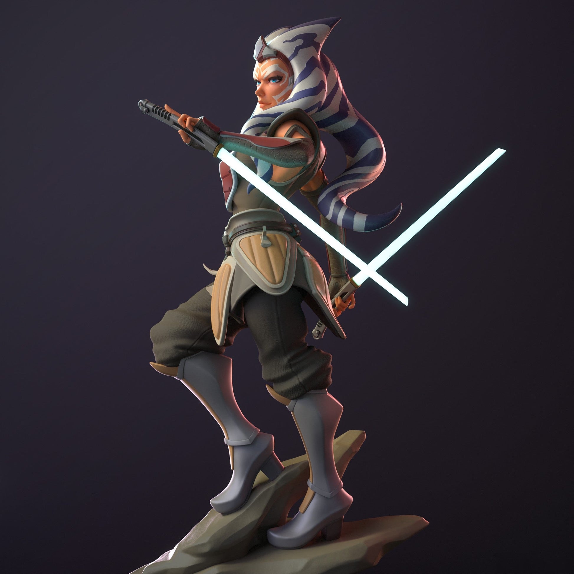 1470 Ahsoka Tano Special Edition - Star Wars - STL 3D Print Files - 3D Printed Garage Kit ガレージキット Resin Model Scale Figure フィギュア