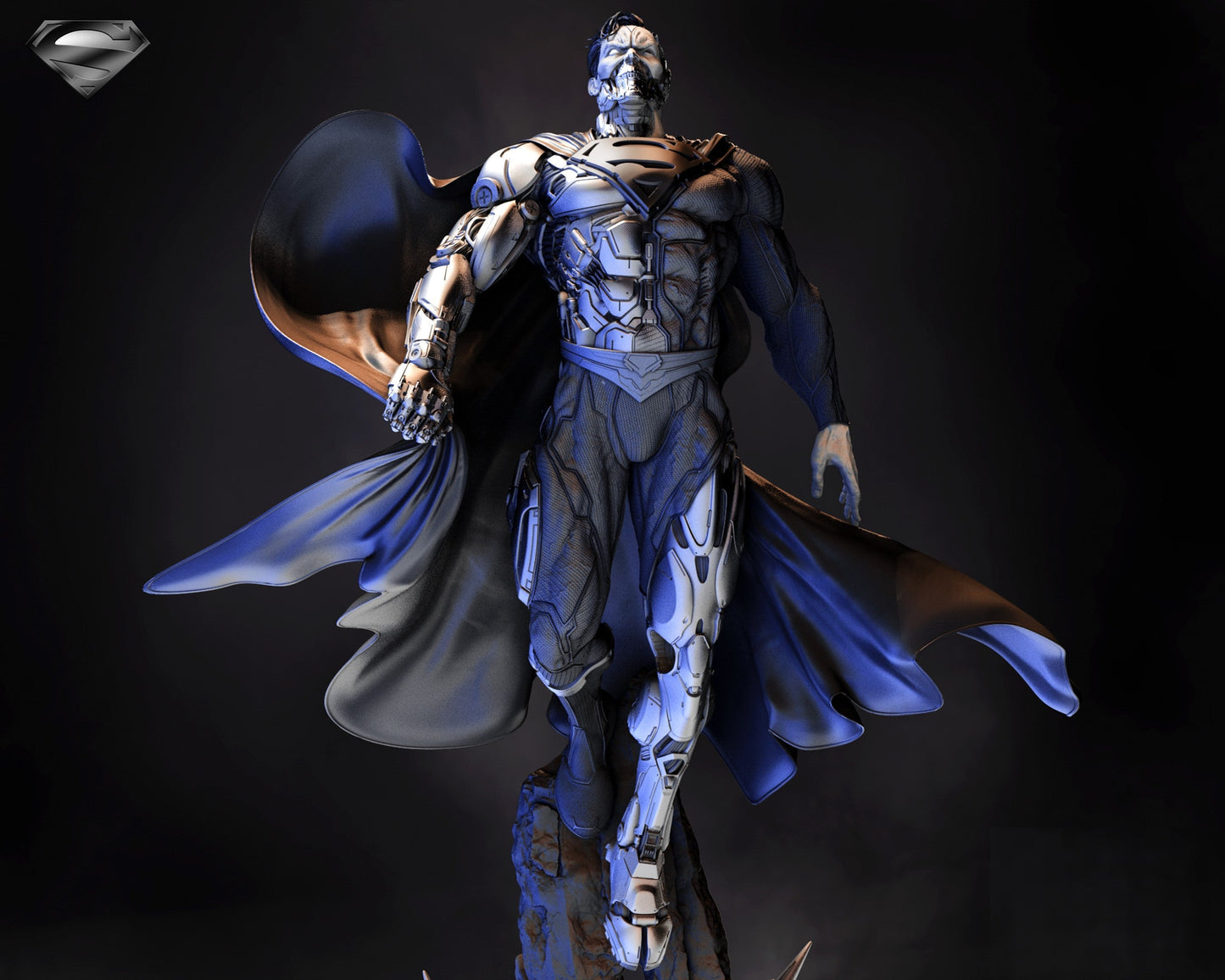 Cyborg Superman - DC COMICS - STL 3D Print Files - 3D Printed Garage Kit ガレージキット Resin Model Scale Figure フィギュア