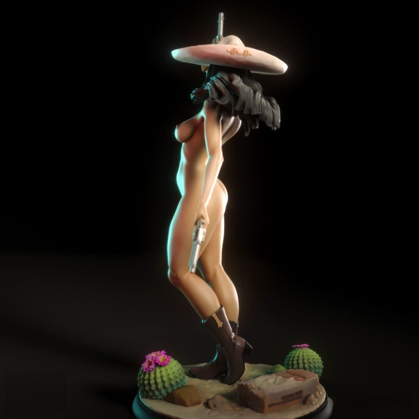 Daniela Special Edition - Mexican Gunslinger - STL 3D Print Files - 3D Printed Garage Kit ガレージキット Resin Model Scale Figure フィギュア