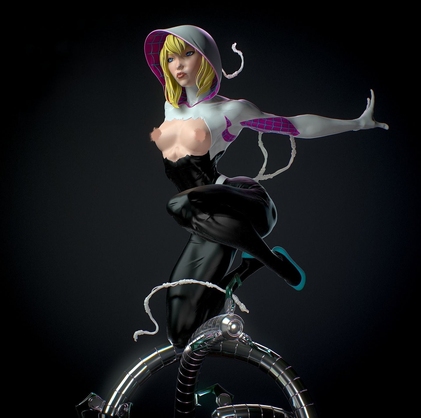 1427 Spider Gwen Special Edition - STL 3D Print Files - 3D Printed Garage Kit ガレージキット Resin Model Scale Figure フィギュア