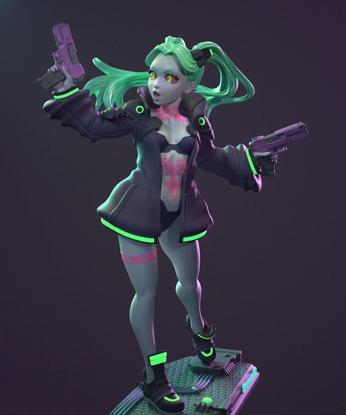 Rebecca Special Edition - Cyberpunk 2077 - STL 3D Print Files - 3D Printed Garage Kit ガレージキット Resin Model Scale Figure フィギュア