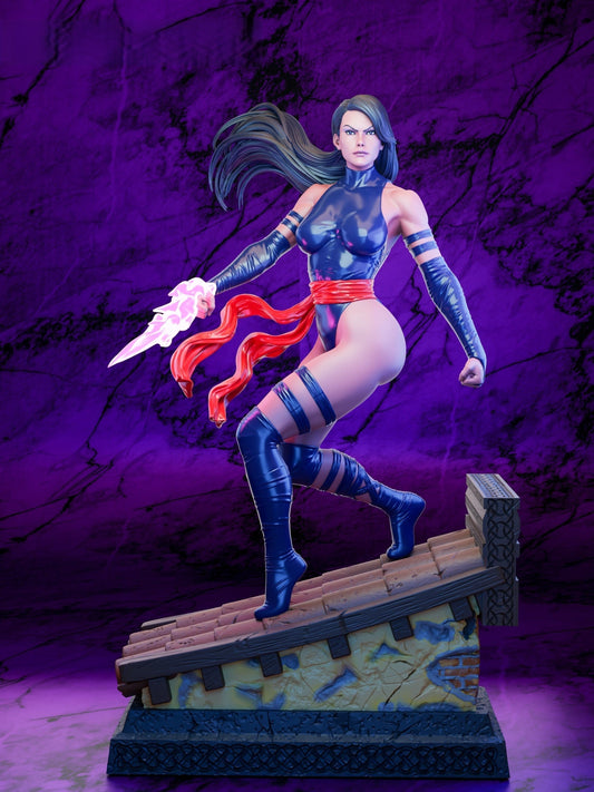 1452 Psylocke Special Edition - X-MEN - STL 3D Print Files - 3D Printed Garage Kit ガレージキット Resin Model Scale Figure フィギュア