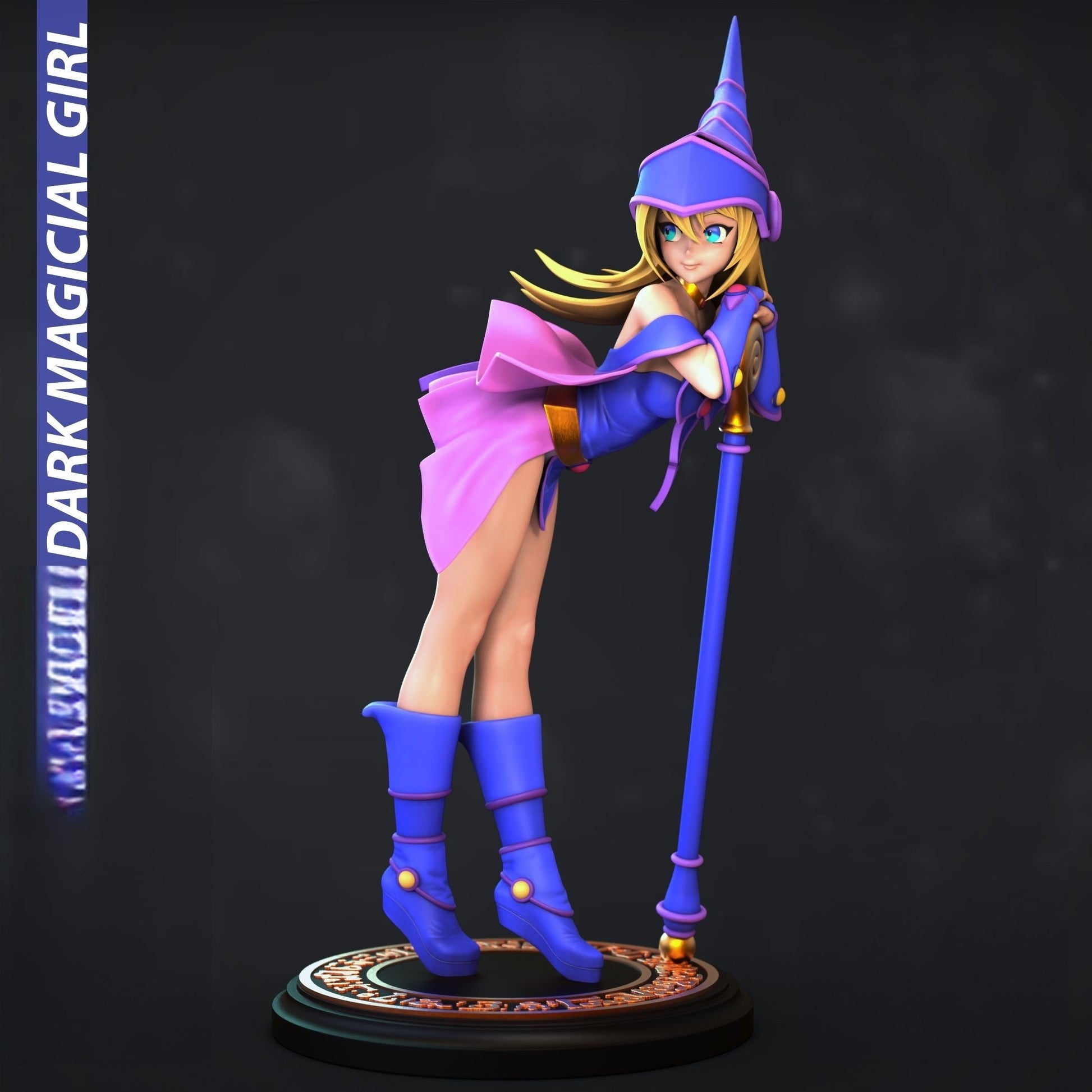1298 Dark Magician Girl Special Edition- Yu-Gi-Oh! - STL 3D Print Files - 3D Printed Garage Kit ガレージキット Resin Model Scale Figure フィギュア