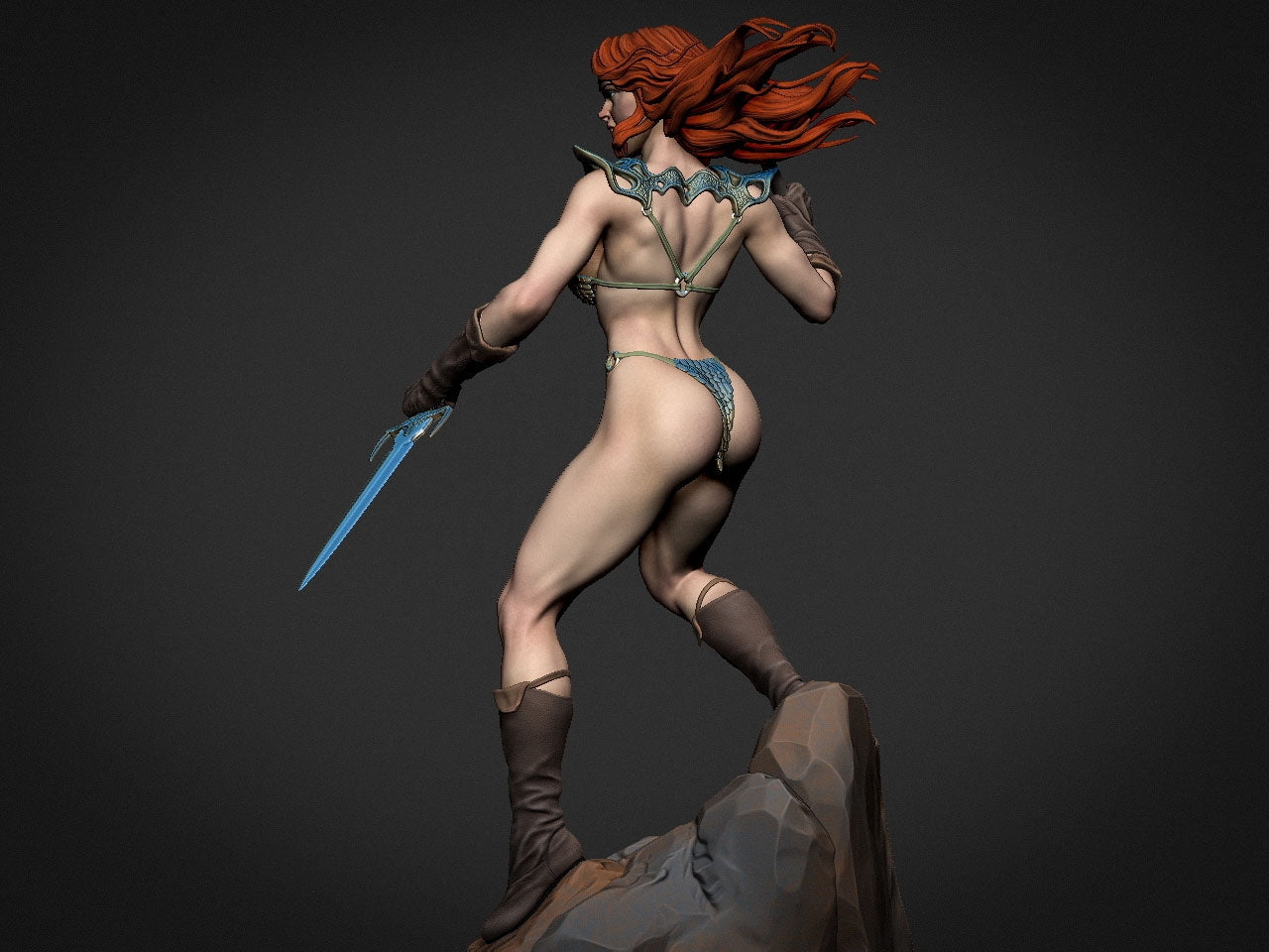 1396 Red Sonja Special Edition - Marvel Comics - STL 3D Print Files - 3D Printed Garage Kit ガレージキット Resin Model Scale Figure フィギュア