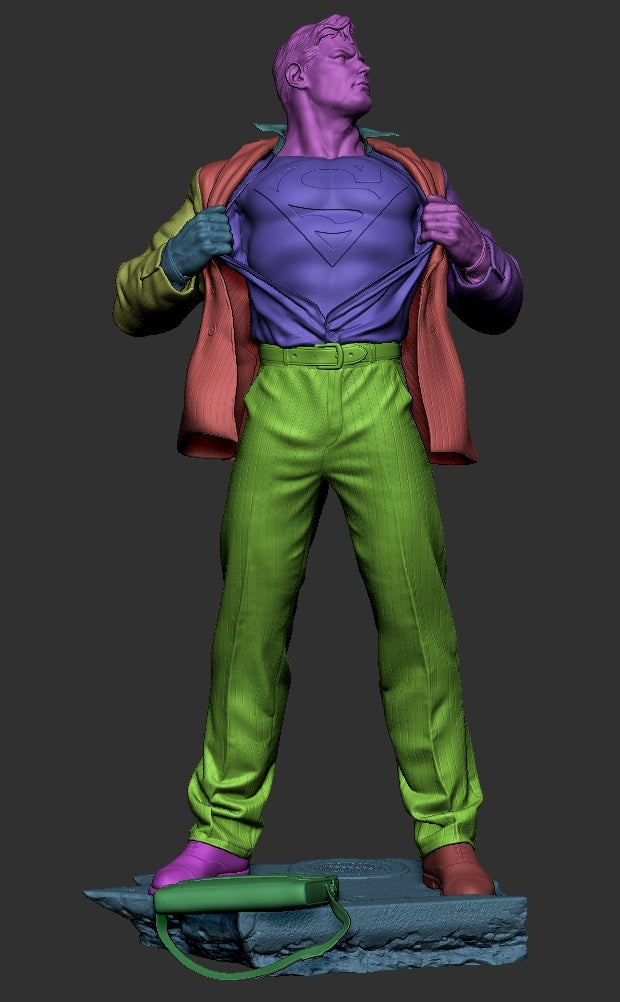 1522 Superman - DC Comics - STL 3D Print Files - 3D Printed Garage Kit ガレージキット Resin Model Scale Figure フィギュア