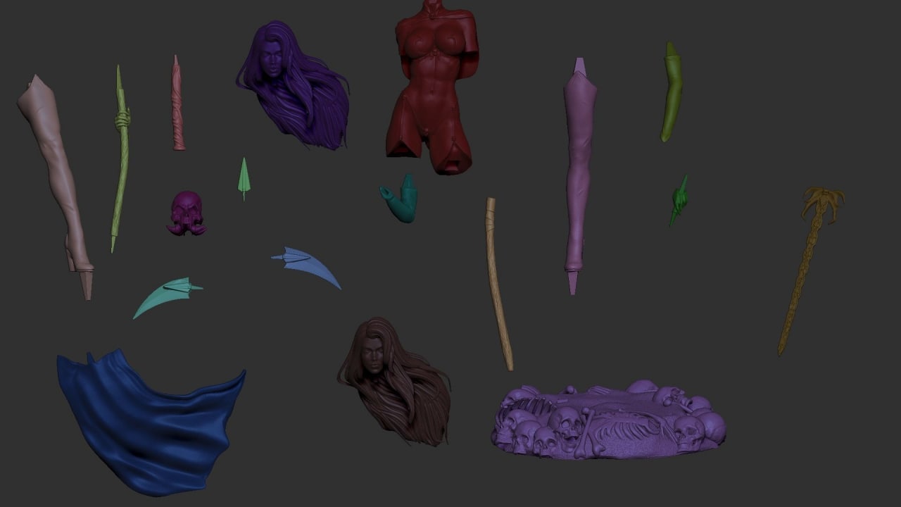 Lady Death Special Edition - STL 3D Print Files - 3D Printed Garage Kit ガレージキット Resin Model Scale Figure フィギュア