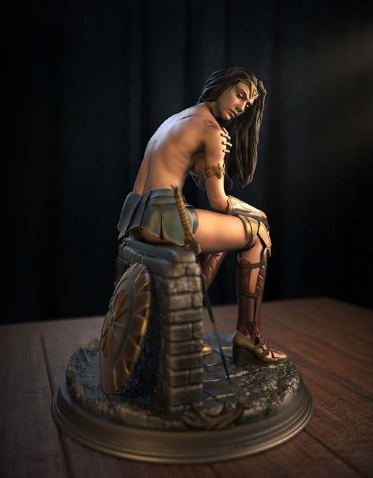 1846 Wonder Woman Special Edition - Gal Gadot - STL 3D Print Files - 3D Printed Garage Kit ガレージキット Resin Model Scale Figure フィギュア