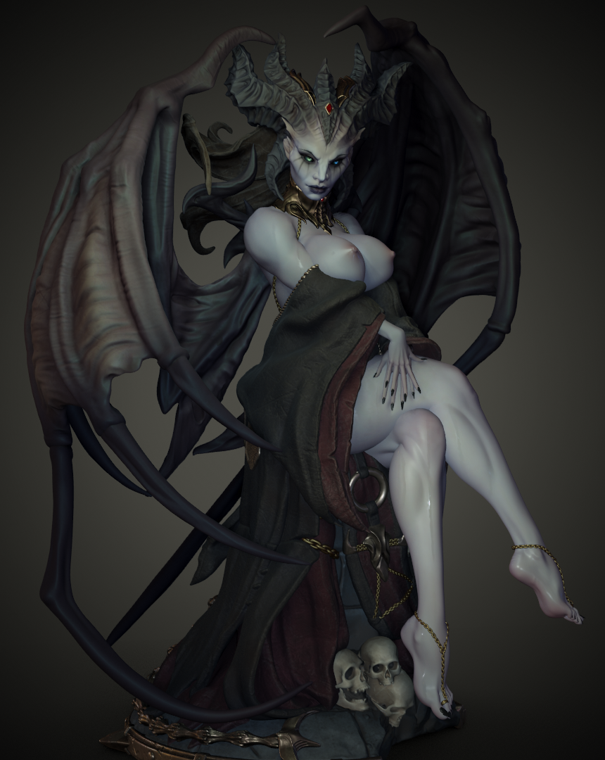 Lilith Special Edition - Diablo - STL 3D Print Files - 3D Printed Garage Kit ガレージキット Resin Model Scale Figure フィギュア