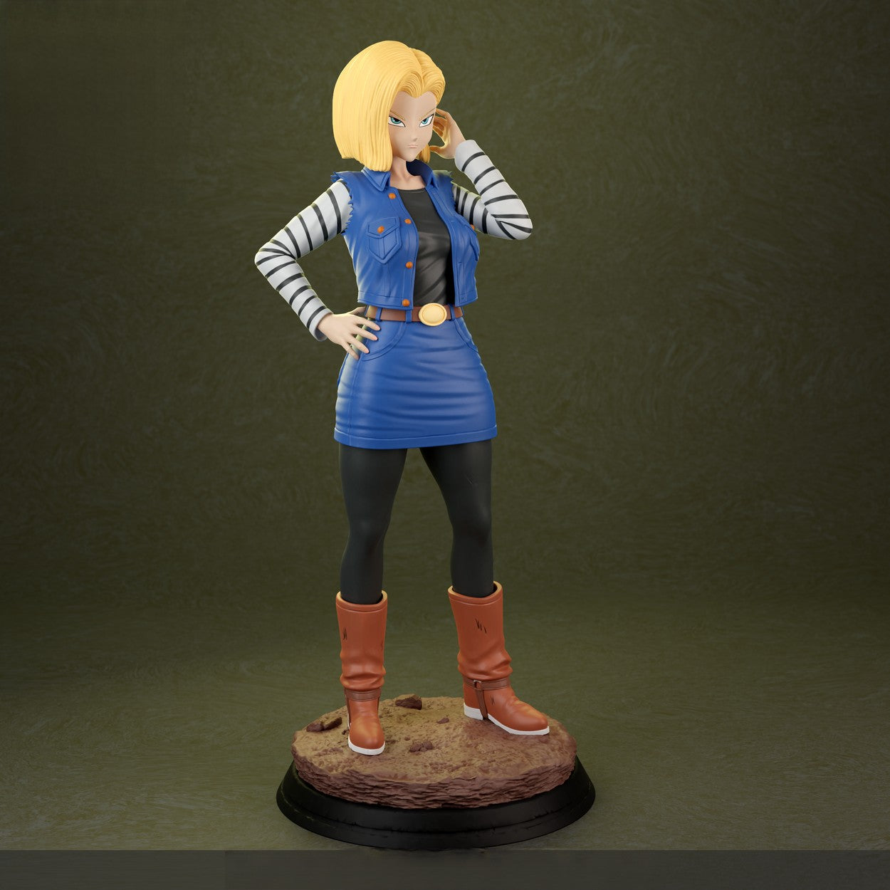 1386 Android 18 Special Edition - Dragon Ball - STL 3D Print Files - 3D Printed Garage Kit ガレージキット Resin Model Scale Figure フィギュア