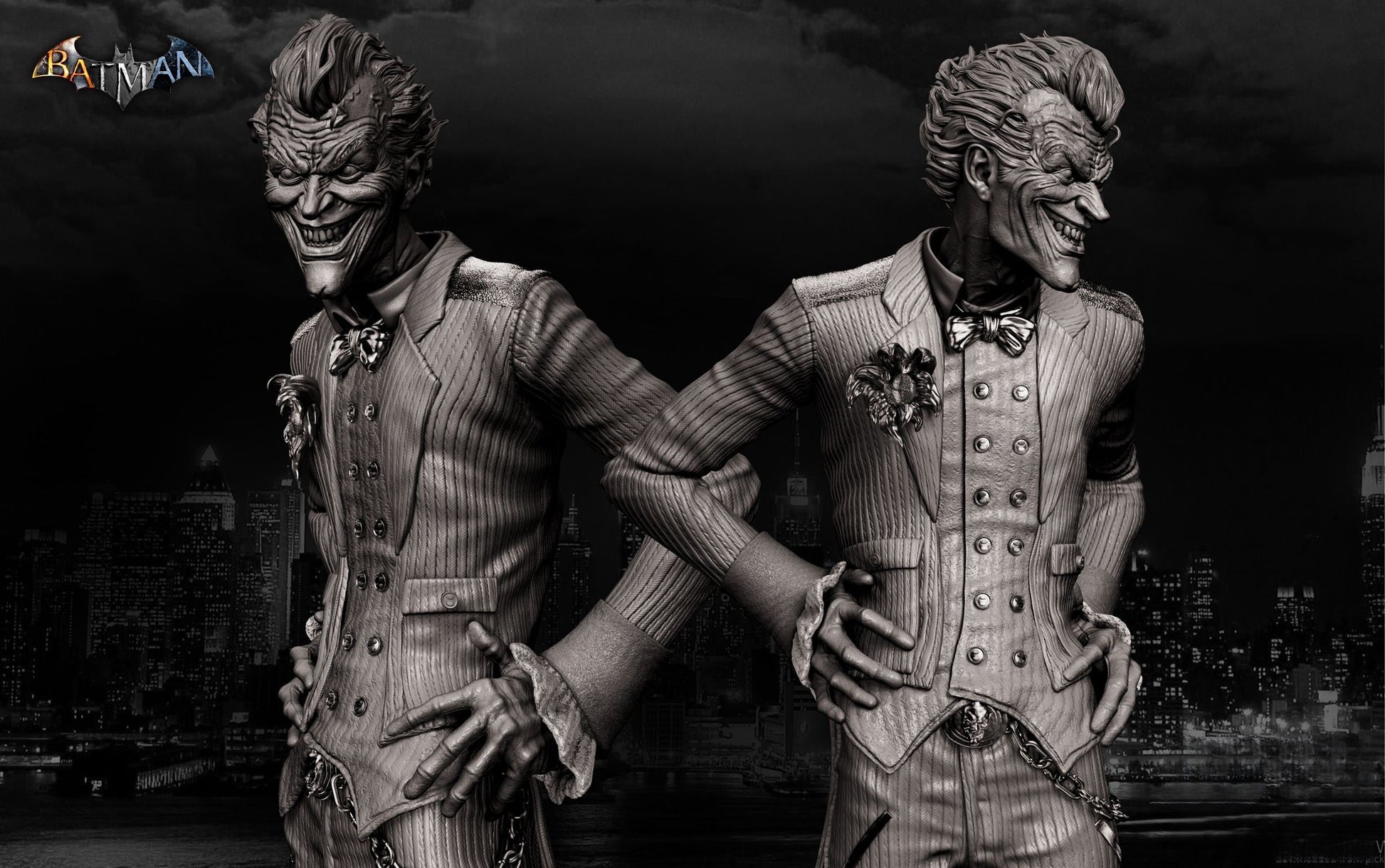 The Joker - Batman - Arkham Knight - STL 3D Print Files - 3D Printed Garage Kit ガレージキット Resin Model Scale Figure フィギュア