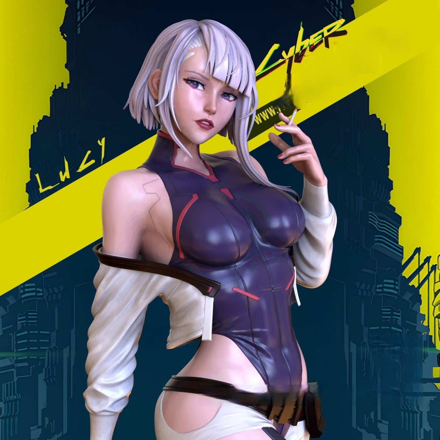 1229 Lucy Special Edition - Cyberpunk Edgerunners - STL 3D Print Files - 3D Printed Garage Kit ガレージキット Resin Model Scale Figure フィギュア