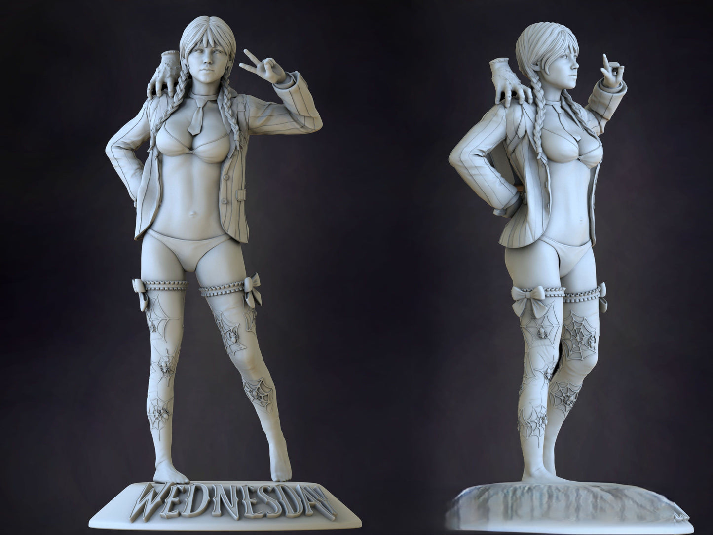 Wednesday Addams Special Edition - STL 3D Print Files - 3D Printed Garage Kit ガレージキット Resin Model Scale Figure フィギュア