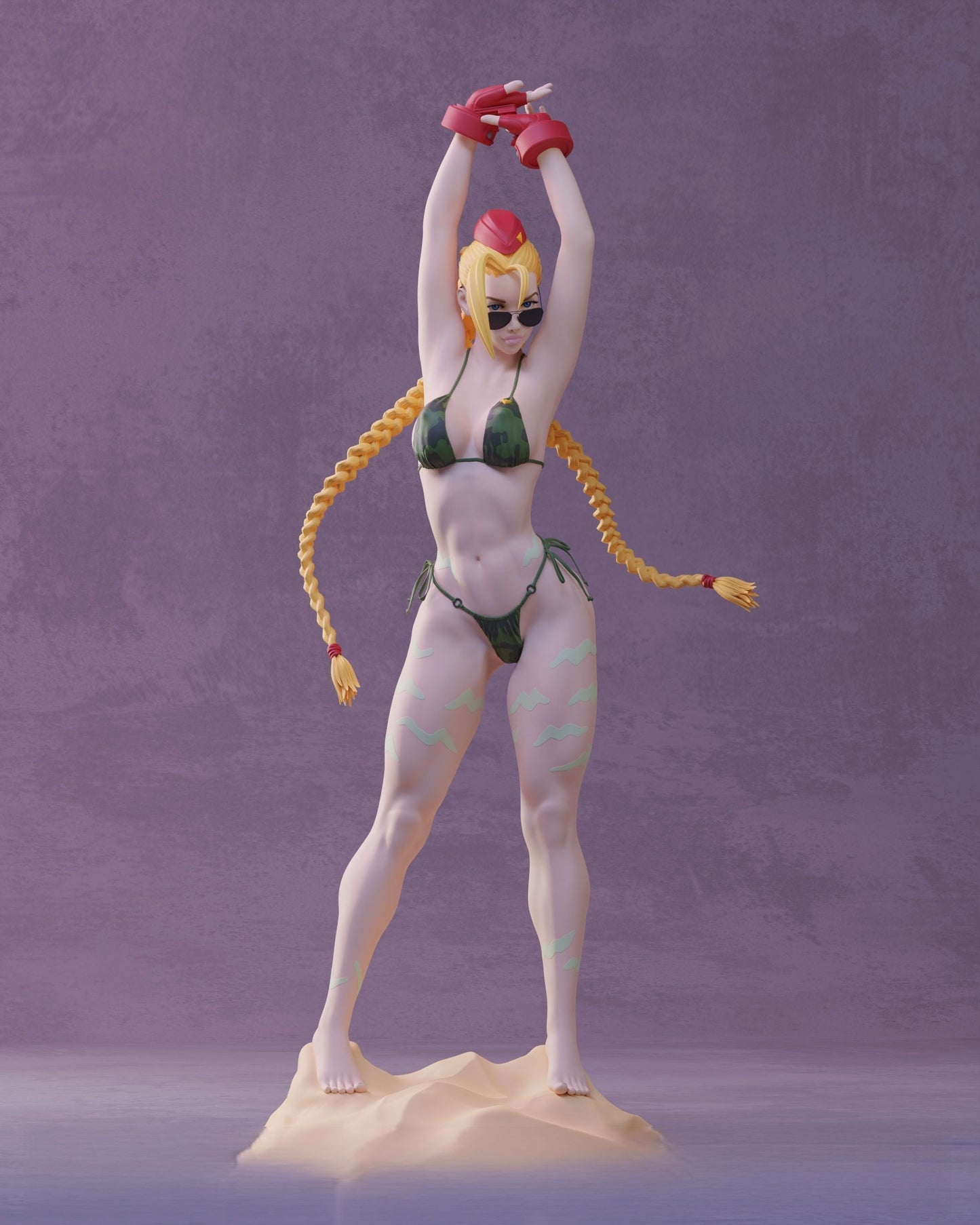 Cammy Bikini Special Edition - Street Fighter - STL 3D Print Files - 3D Printed Garage Kit ガレージキット Resin Model Scale Figure フィギュア