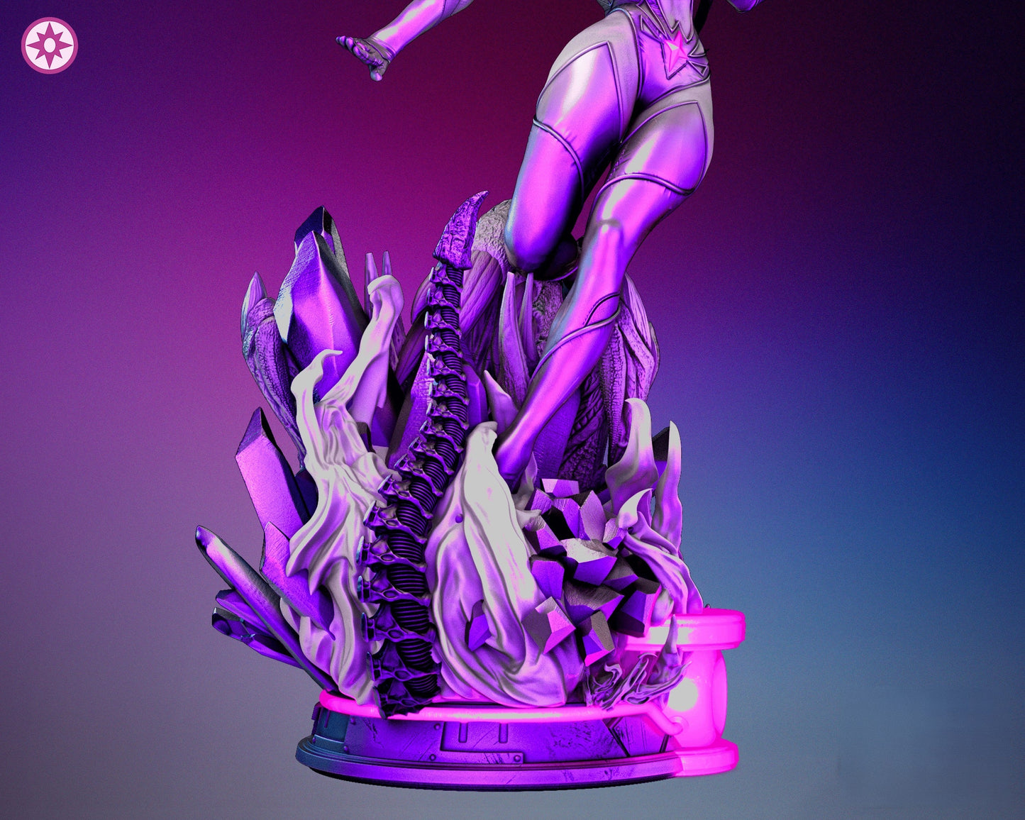 1629 Star Sapphire - DC Comics - STL 3D Print Files - 3D Printed Garage Kit ガレージキット Resin Model Scale Figure フィギュア