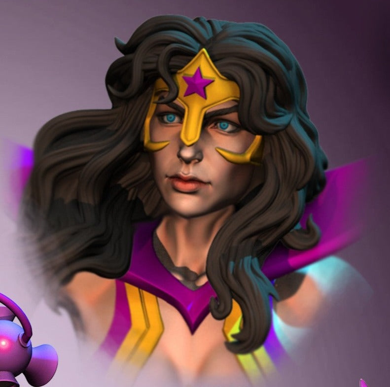 Star Sapphire Wonder Woman - DC Comics - STL 3D Print Files - 3D Printed Garage Kit ガレージキット Resin Model Scale Figure フィギュア