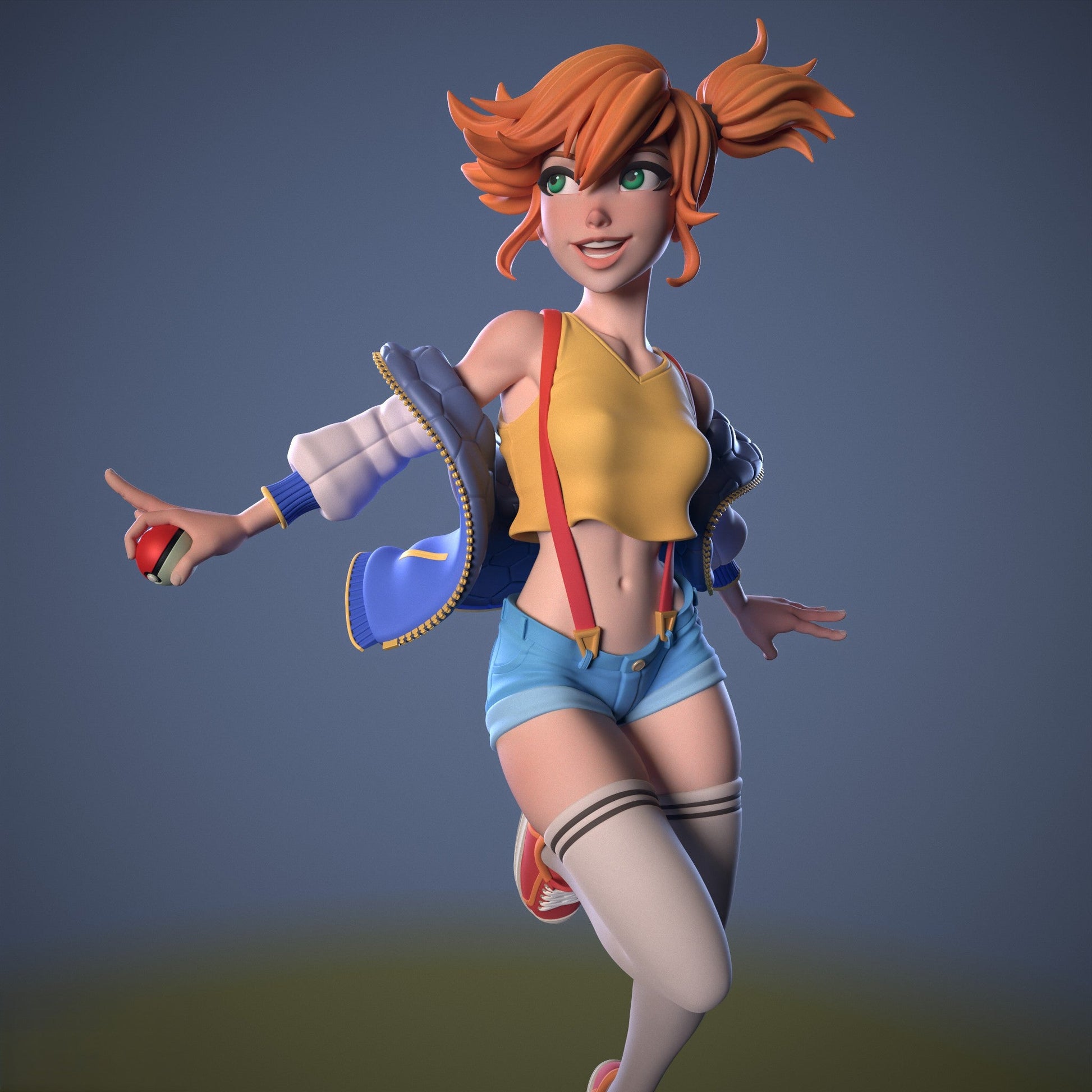 Misty Special Edition - Pokemon - STL 3D Print Files - 3D Printed Garage Kit ガレージキット Resin Model Scale Figure フィギュア
