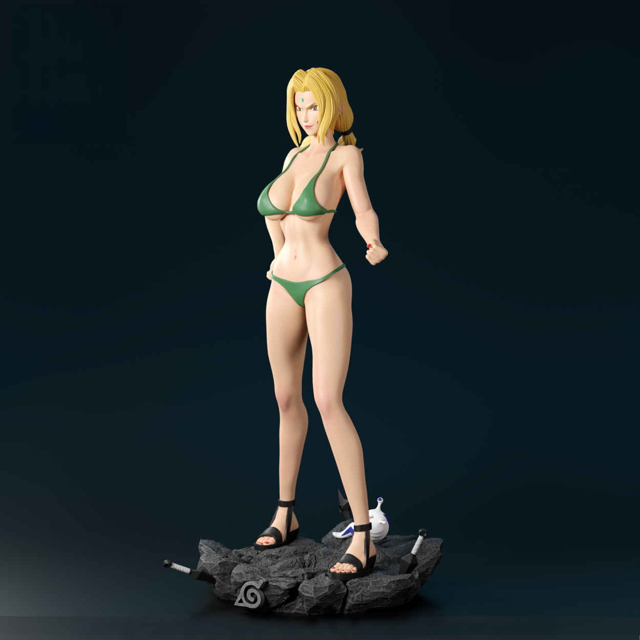 Tsunade Special Edition - Naruto - STL 3D Print Files - 3D Printed Garage Kit ガレージキット Resin Model Scale Figure フィギュア