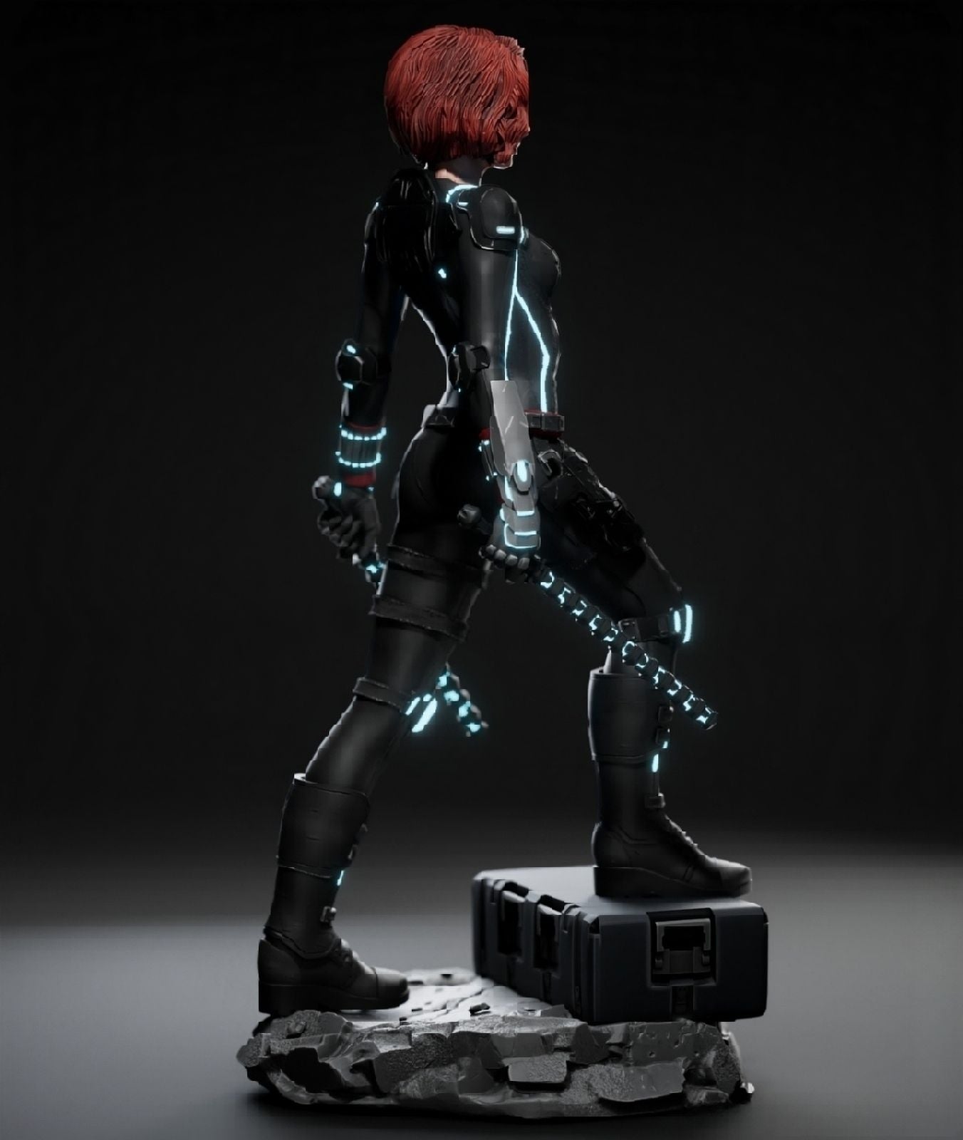 1293 Black Widow - MARVEL COMICS - STL 3D Print Files - 3D Printed Garage Kit ガレージキット Resin Model Scale Figure フィギュア