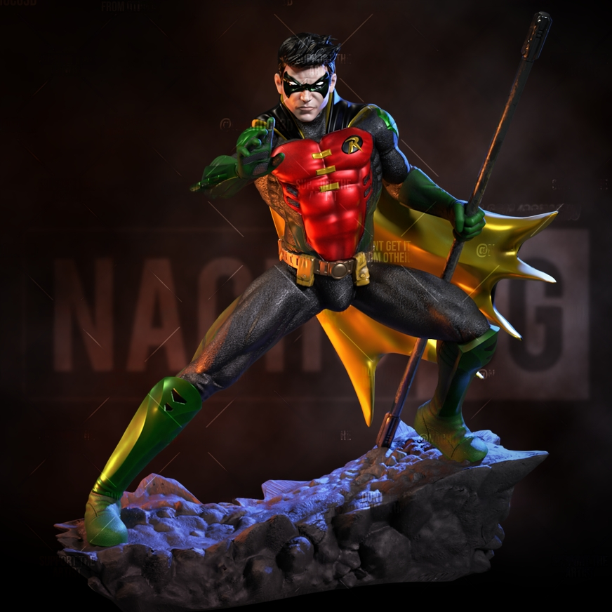 1391 Robin - Batman - STL 3D Print Files - 3D Printed Garage Kit ガレージキット Resin Model Scale Figure フィギュア