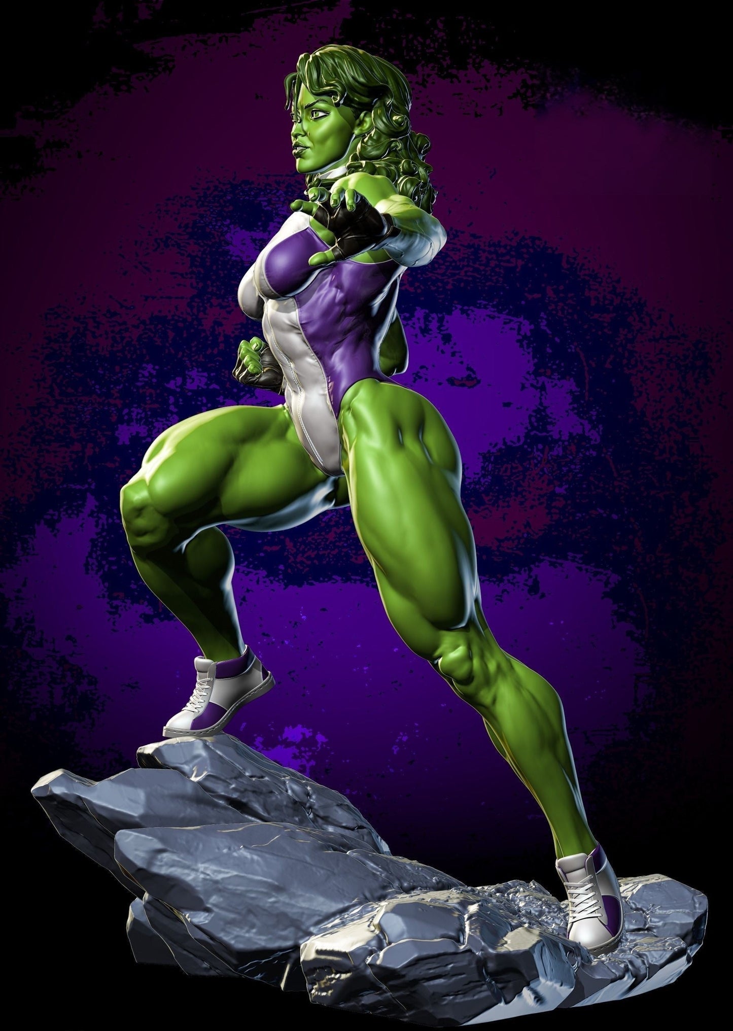 She Hulk Special Edition - Marvel Comics - STL 3D Print Files - 3D Printed Garage Kit ガレージキット Resin Model Scale Figure フィギュア