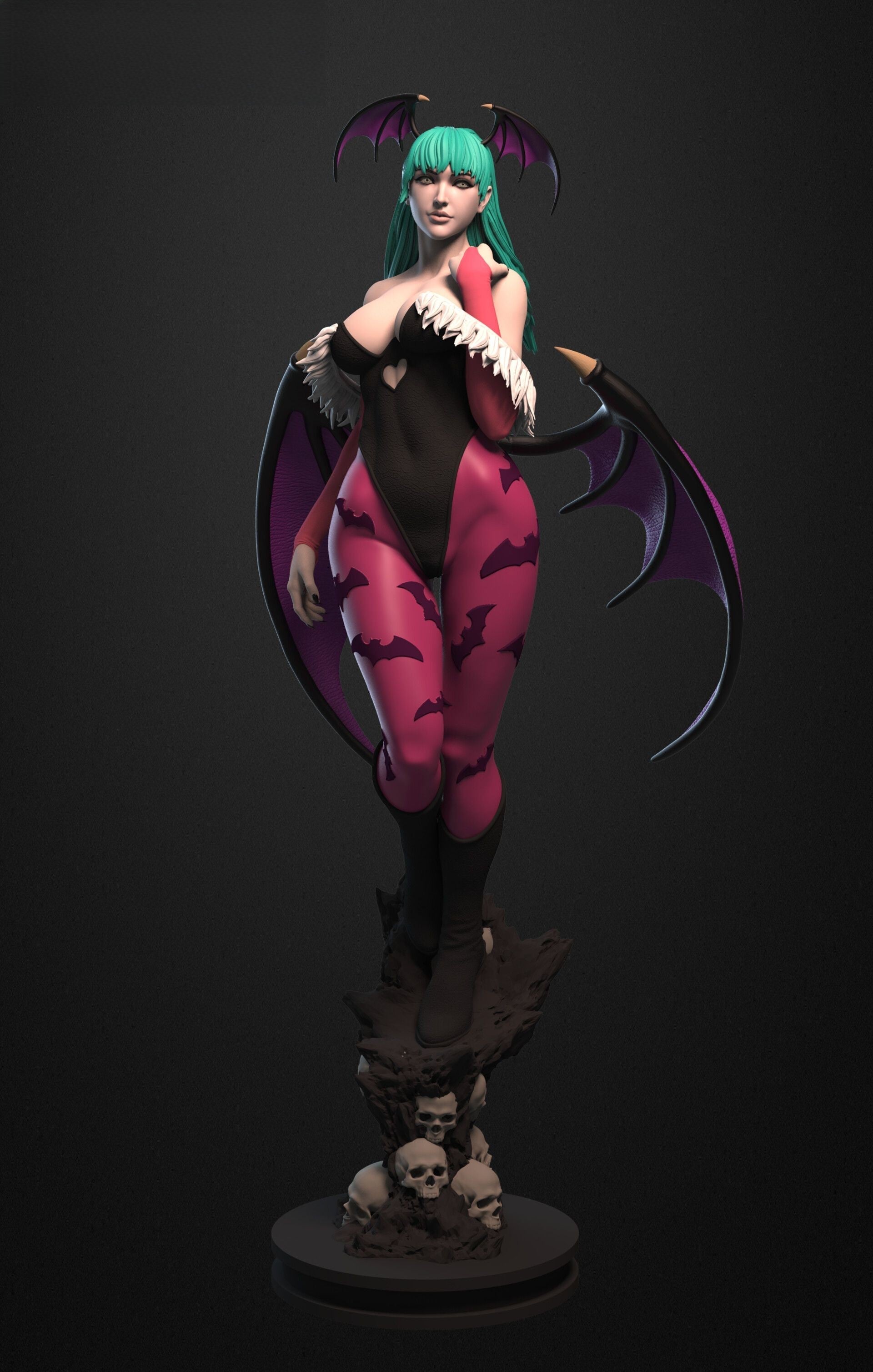 Morrigan Aensland Special Edition - Darkstalkers - STL 3D Print Files - 3D Printed Garage Kit ガレージキット Resin Model Scale Figure フィギュア