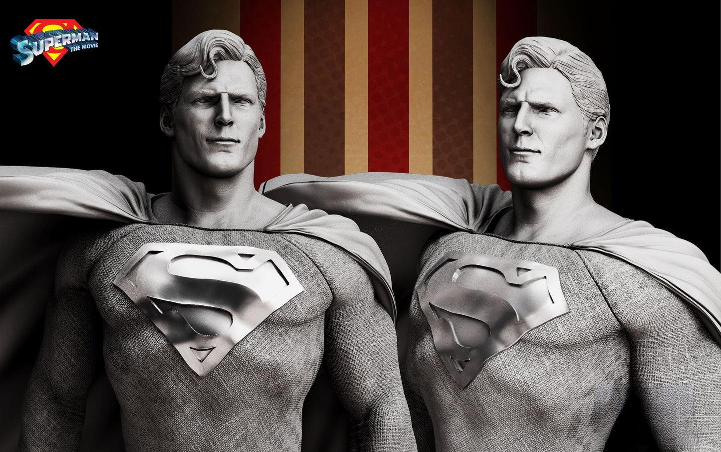 Superman 1978 - STL 3D Print Files - 3D Printed Garage Kit ガレージキット Resin Model Scale Figure フィギュア